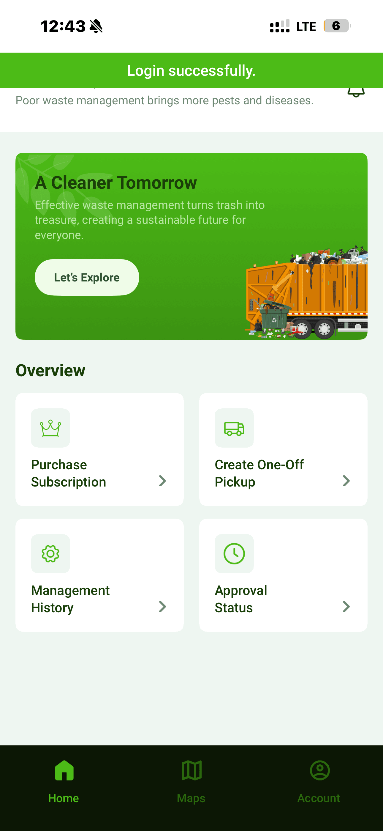 DortiBox dashboard screen